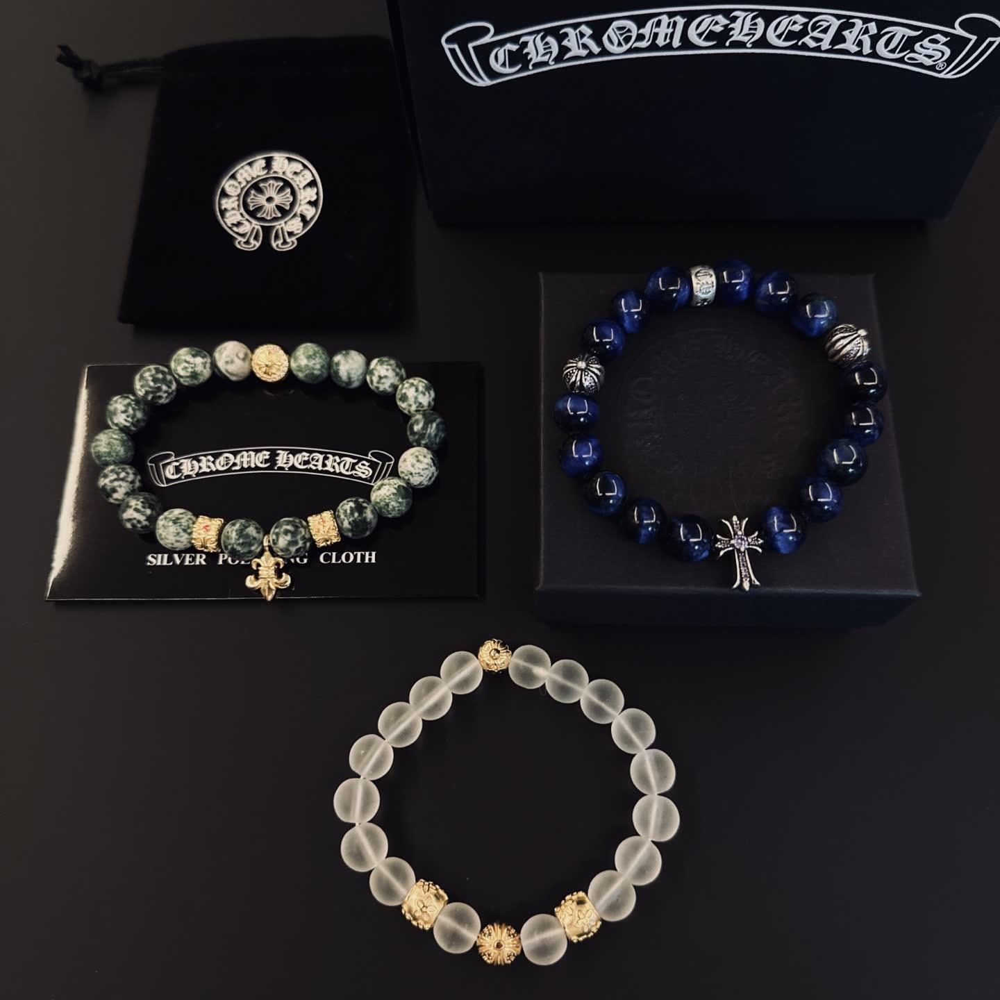 Chrome Hearts Beaded Bracelet Set Chrome Hearts Beaded Bracelet Set